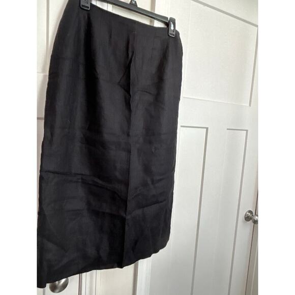 CAROL HORN WORKSHOP 100% LINEN LINED SKIRT WOMENS SIZE 12 - Picture 2 of 9
